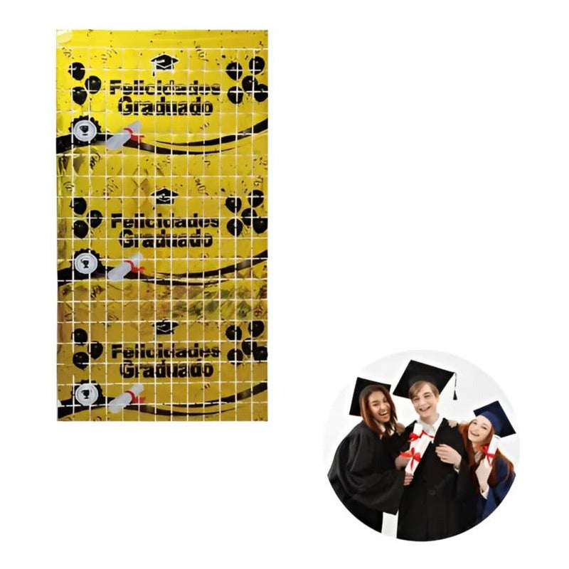 Cortina Metálica Decoración Graduación  100x200 Cm