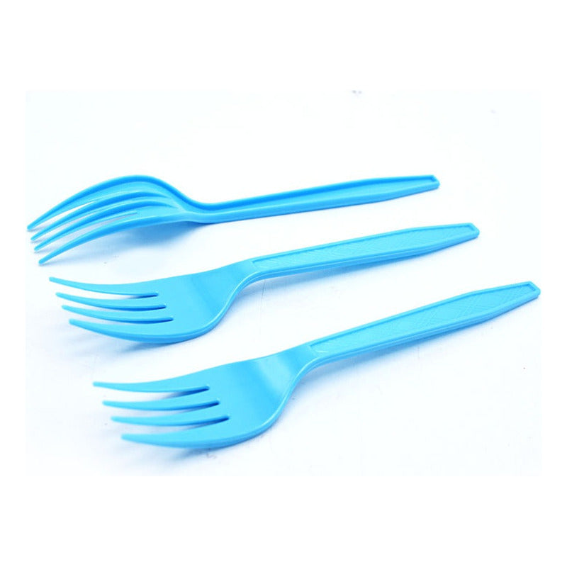 Pack 20 Tenedores Plásticos De Color Para Fiestas
