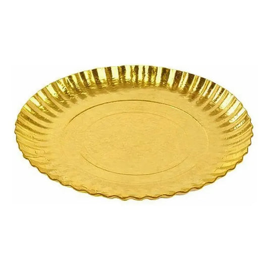 Pack 2 Bandejas Reutilizables De Coctel De Cartón Duro 36 Cm Dorado