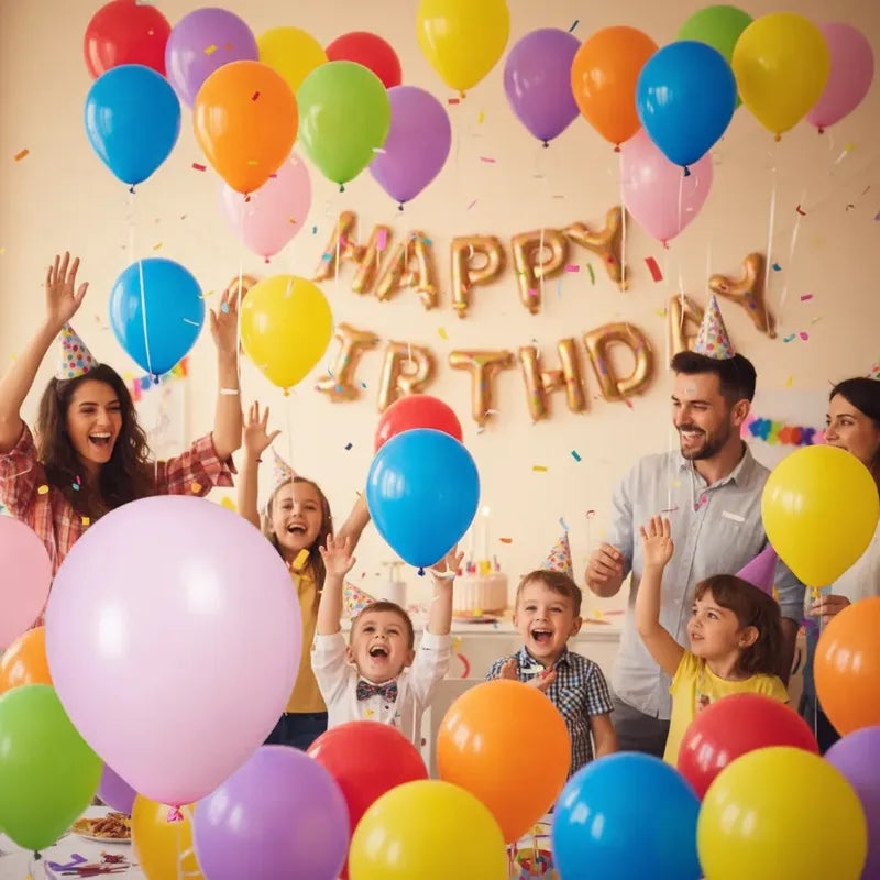 Pack 50 Globos De Colores  Para Cumpleaños 25 Cm