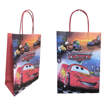 Pack 10 Bolsas De Cumpleaños De Papel Cars 22x32 Cm
