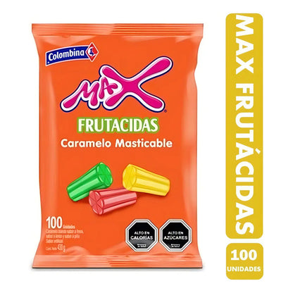 Masticable Max Frutacidas Colombina (contiene 100 Unidades)