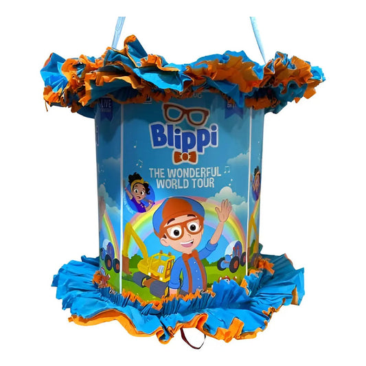 Piñata Cumpleaños Blippi Cotillón Celeste Blippi