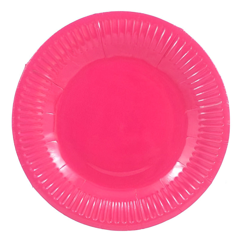 Pack 10 Plato Cartón Cumpleaños De Color Para Fiestas