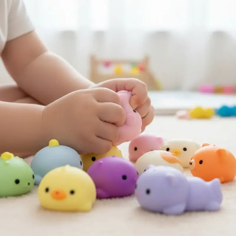 Set 24 Squishies Mochi Animalitos Kawaii Antiestrés Pack Surtido