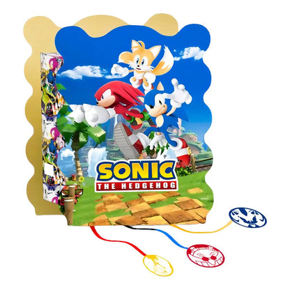 Piñata 3d Sonic El Erizo 36x29cm Party Express Azul Sonic The Hedgehog Grande