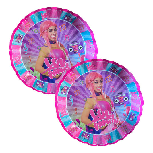 Pack 4 Bandejas Cumpleaños Luli Pampim ( Cartón 32 Cm ) Rosa