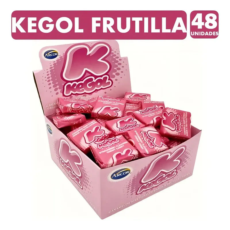 Caramelo Kegol Frutilla (caja Con 48 Unidades)