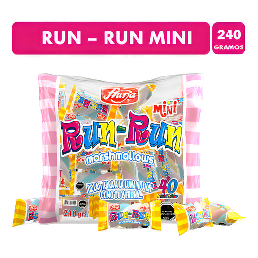 Dulces Marshmallows Run Run Mini, De Fruna (bolsa Con 40uni)