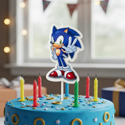 Vela Cumpleaños Sonic Cotillón