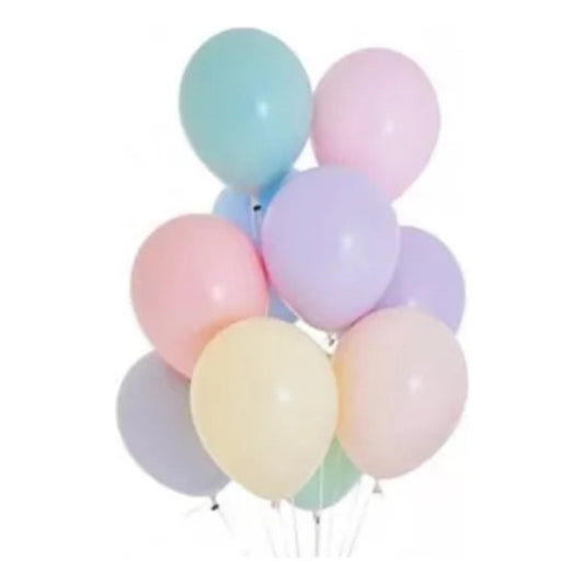 Pack 100 Globos Pasteles De Latex Para Celebraciones