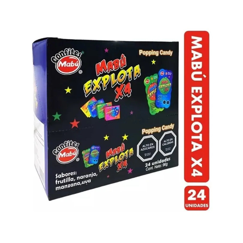 Dulces Cumpleaños Explota X 4 Petazetas (24uni ) Divertido