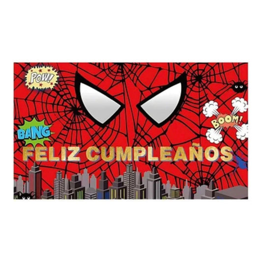 Letrero Pendón Feliz Cumpleaños Hombre Araña 120x70 Cm Spiderman