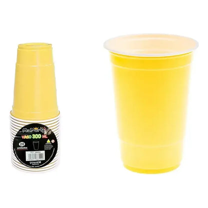 Pack 20 Vasos Plásticos 300cc Colores A Elección Dekotillon