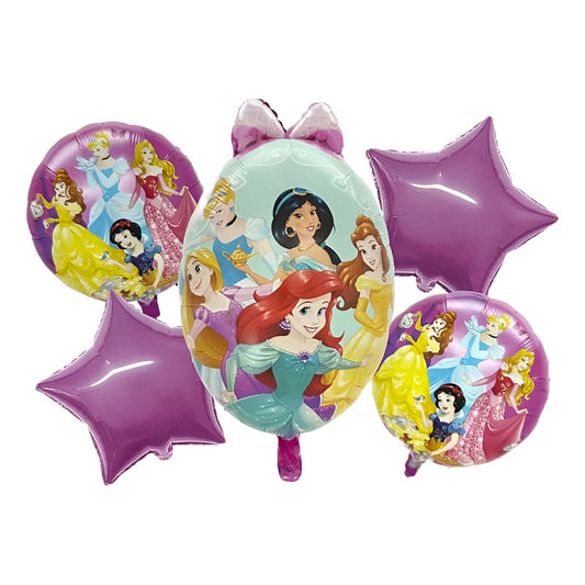 Set De Globos Princesas  5 Unidades