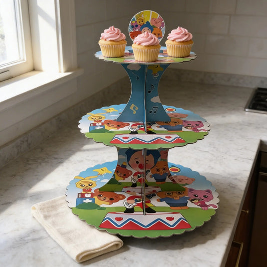Porta Cupcakes Payaso Plim Plim Cumpleaños Azul