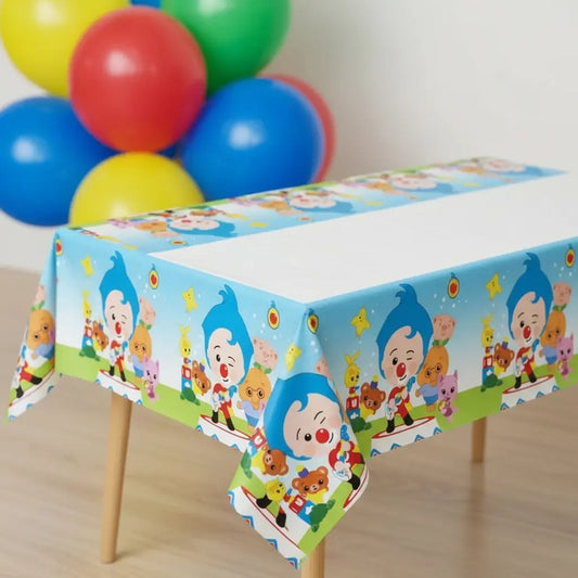 Mantel Plástico Cumpleaños Payaso Plim Plim 108x180 Cm