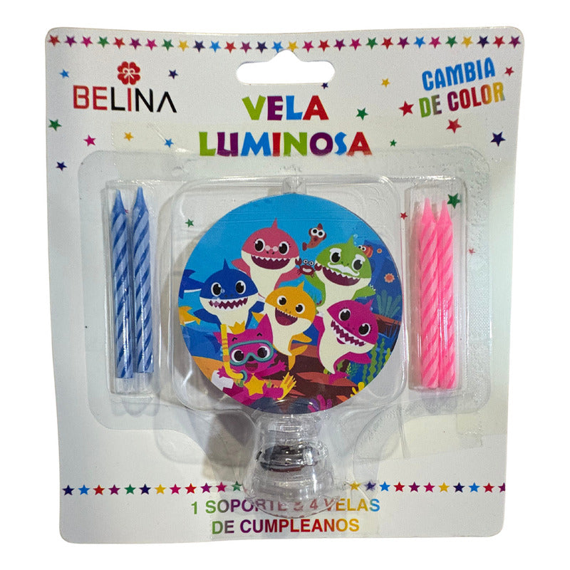 Vela Luminosa De Cumpleaños Baby Shark
