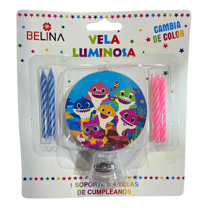 Vela Luminosa De Cumpleaños Baby Shark