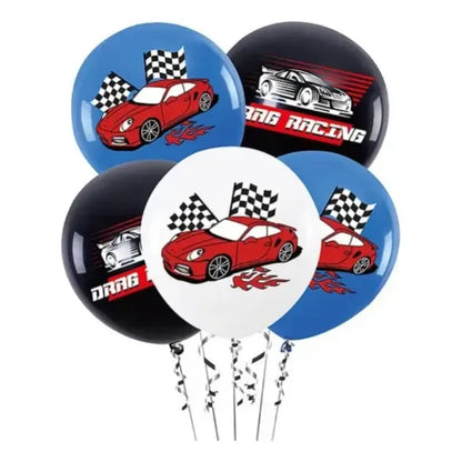 Pack De Globos De Látex Para Cumpleaños Autos Hot Wheels, Rojos Rojo