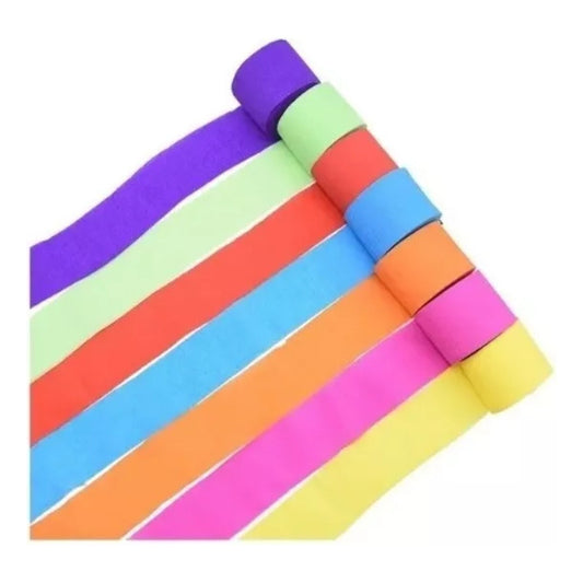 Pack 12 Festones Papel Crepé Colores Surtidos Decoración