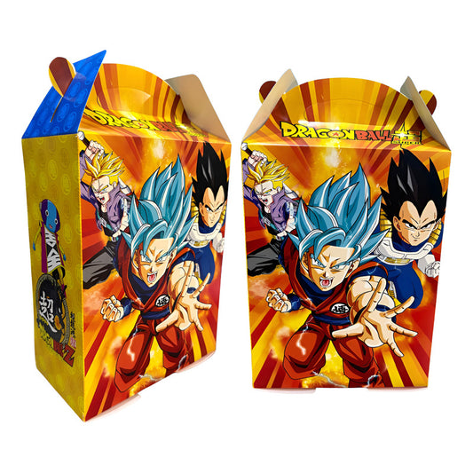 Pack 10 Cajitas Cotillón Cumpleaños Dragon Ball Z 15x20 Cm