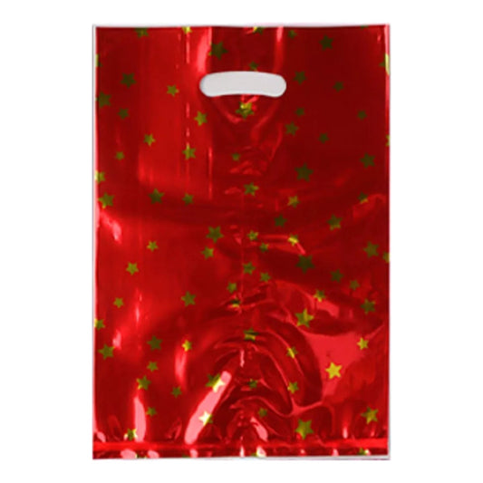 Pack 10 Bolsas Dulceras De Cumpleaños Estrella Metalizadas