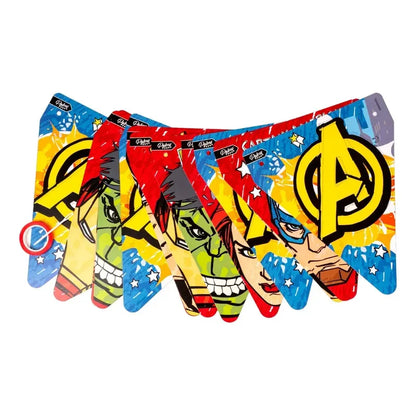 Banderin Avengers Medida 3 Metros 1 Unidad Azul