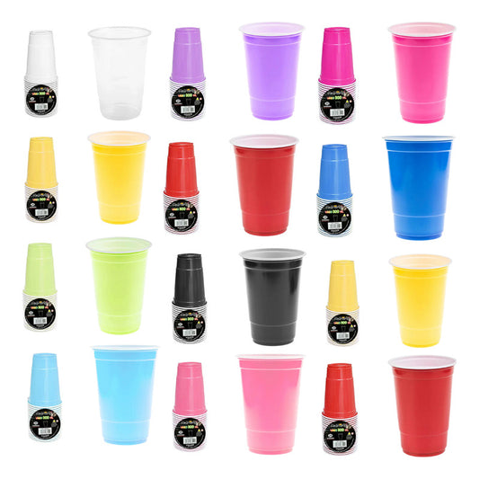 Pack 20 Vasos Plásticos 300cc Colores A Elección Dekotillon