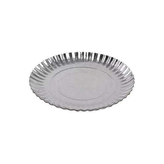 Pack 2 Bandejas Reutilizables De Coctel De Cartón Duro 36 Cm Plateado