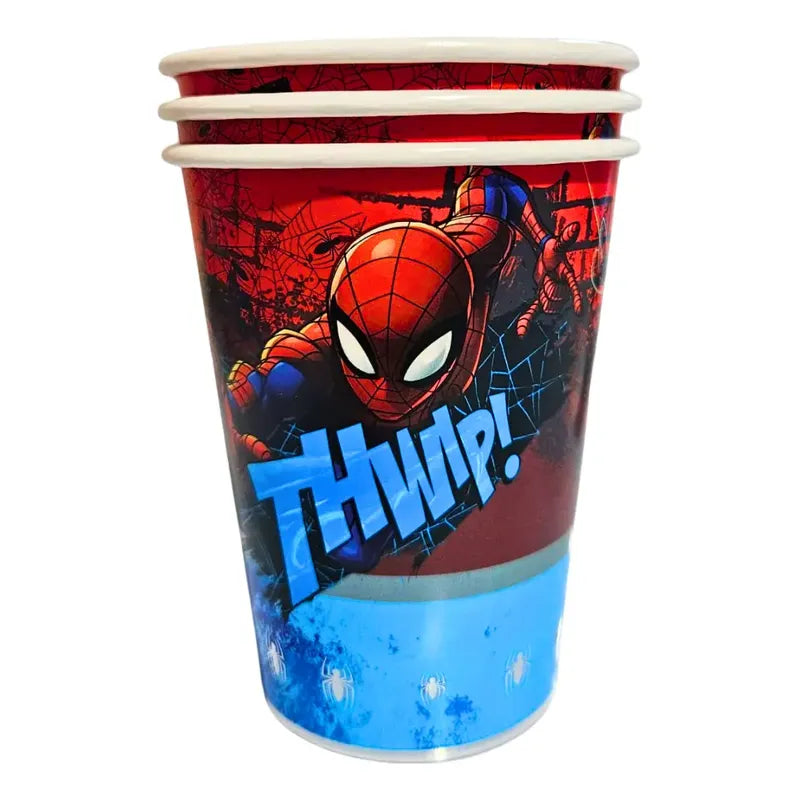 Vasos Spiderman Palms 355ml Polipapel Pack 6 Unidades Cumpleaños Spider Man