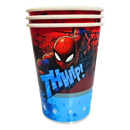 Vasos Spiderman Palms 355ml Polipapel Pack 6 Unidades Cumpleaños Spider Man