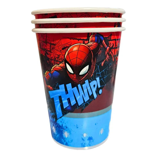 Vasos Spiderman Palms 355ml Polipapel Pack 6 Unidades Cumpleaños Spider Man