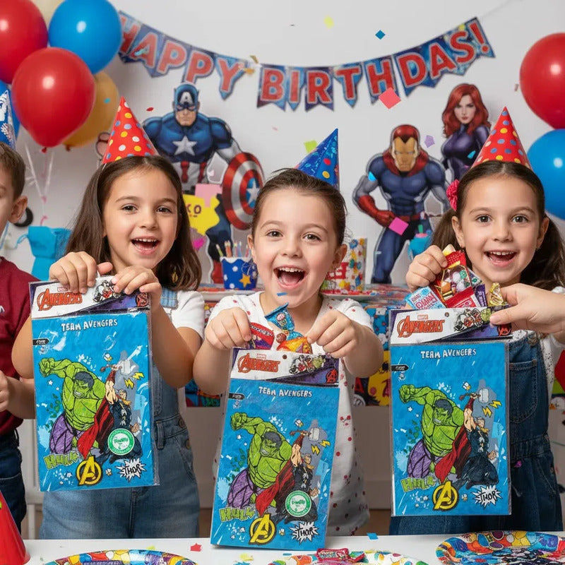 Bolsa De Dulces Compostables Avengers 6 Unidades Azul