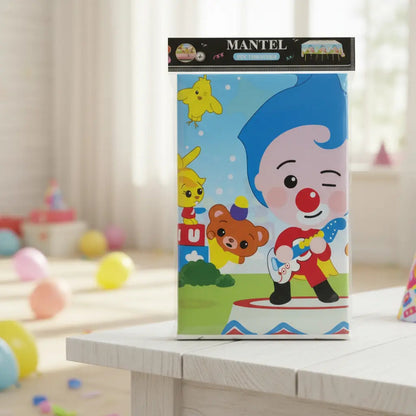 Mantel Plástico Cumpleaños Payaso Plim Plim 108x180 Cm