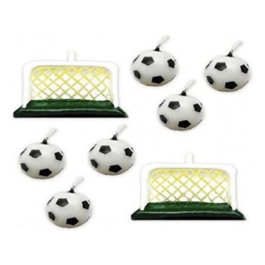 Set 6 Velas De Futbol Con Arcos