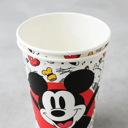 Vaso Cumpleaños Mickey Mouse Clásico X 6 Cotillón Activarte Blanco