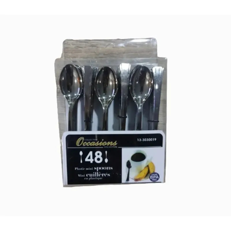 Set 48 Cucharitas Metálicas Para Postres Y Café  Ploma