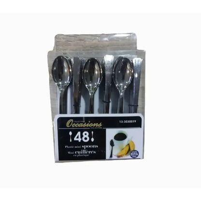Set 48 Cucharitas Metálicas Para Postres Y Café  Ploma