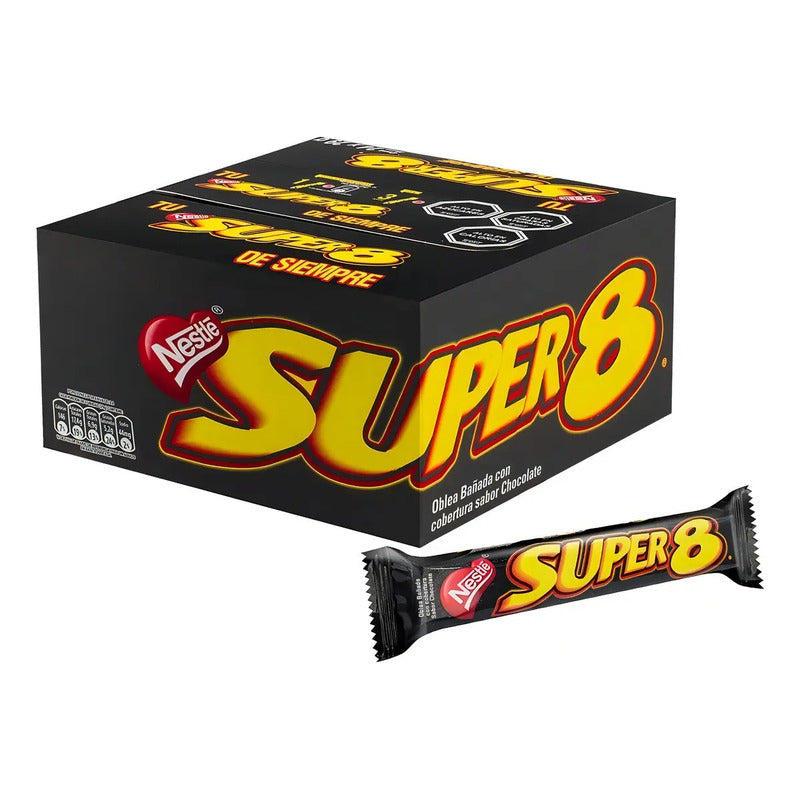 Oblea Bañada Super 8® Caja 24x29g Super8 Nestlé Chocolate Con Sin Agregado Caja De 24 Unidades 29 g 24 U