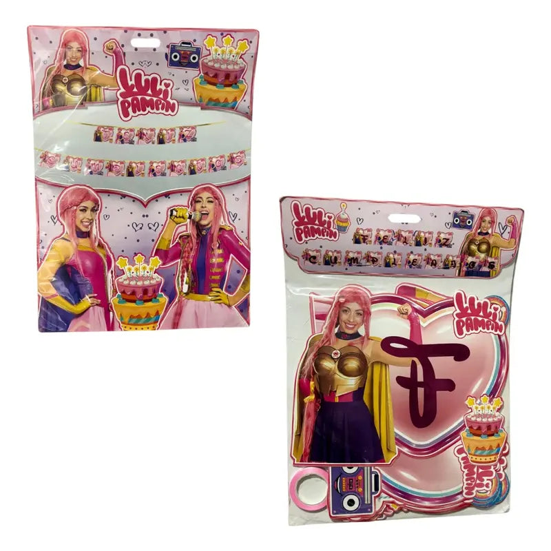 Banderín Colgante Feliz Cumpleaños Luli Pampim 3d Rosa