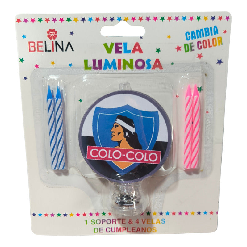 Vela De Cumpleaños Luminosa Colo Colo
