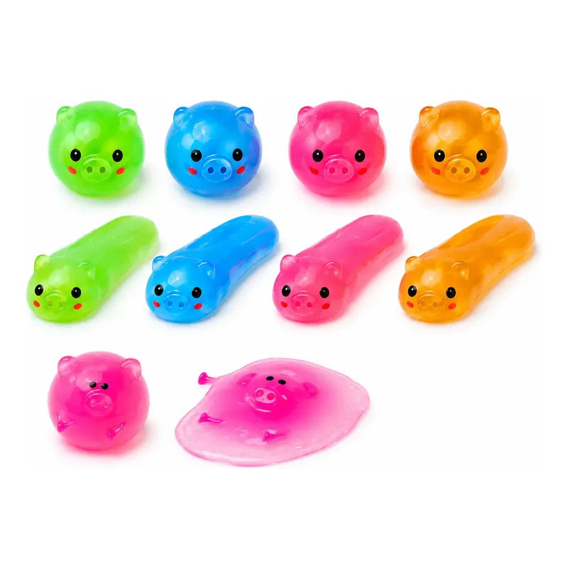 12 Juguete Squishy Chanchito Antiestrés Apretable Mochi Surtido