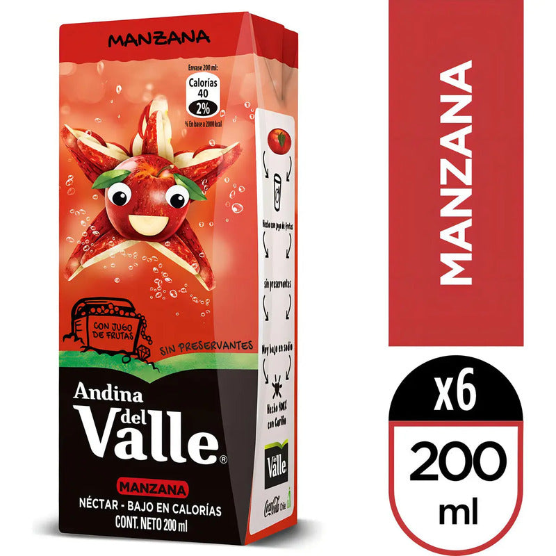 Andina Del Valle Manzana Personal 200cc X 6 Cajtas