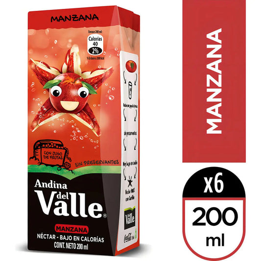 Andina Del Valle Manzana Personal 200cc X 6 Cajtas