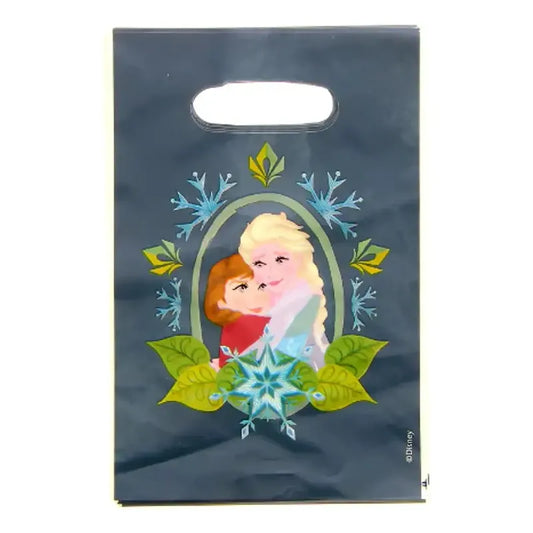 Pack 6 Bolsas Cumpleaños Cotillón Frozen 16x25 Cm Celeste
