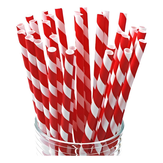 70 Bombillas De Papel Ecológica En Colores A Rayas