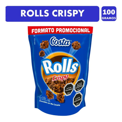 Costa Rolls Crispy 100 G Chocolate Crujiente Y Cremoso