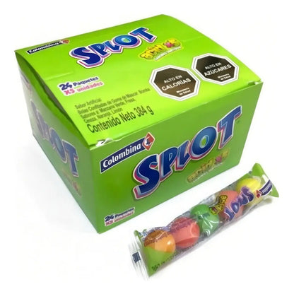 Chicle Ácido Splot Colombina Pack 24 Unidades