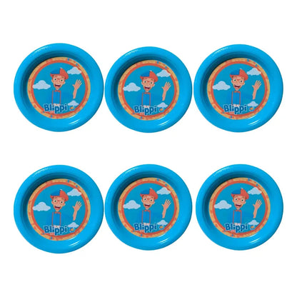 Pack 6 Platos Cotillón Cumpleaños Blippi